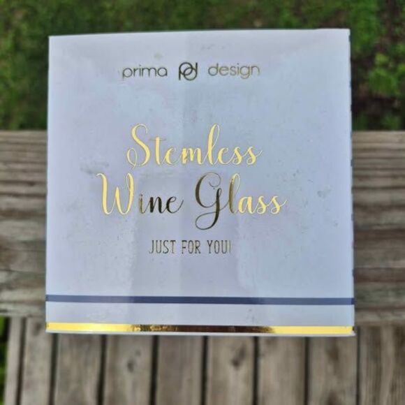 Prima Design 'Bride' Stemless 18oz Wine Glass - New - Picture 3 of 3